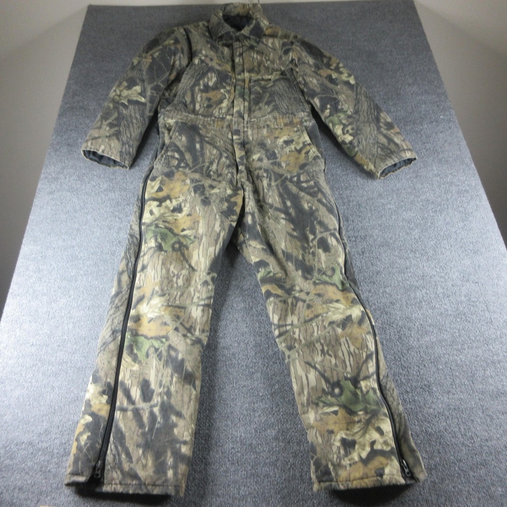 Commander Coveralls Mens Medium Brown Camo Insulated Hunting Zip Leg USA